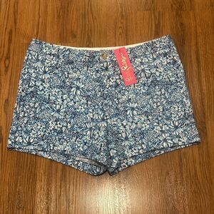 Lilly Pulitzer Blue Floral Women's Shorts
